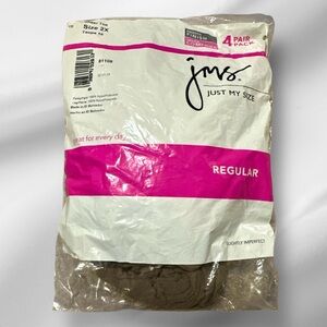 Just My Size pantyhose sheer toe 2X Taupe #16 package of 4 pair
